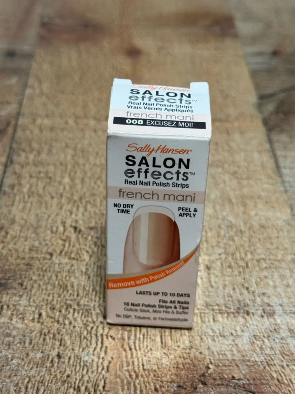 SALLY HANSEN Salon Effects French Mani 008 Excuses Moi! unsealed NIB.